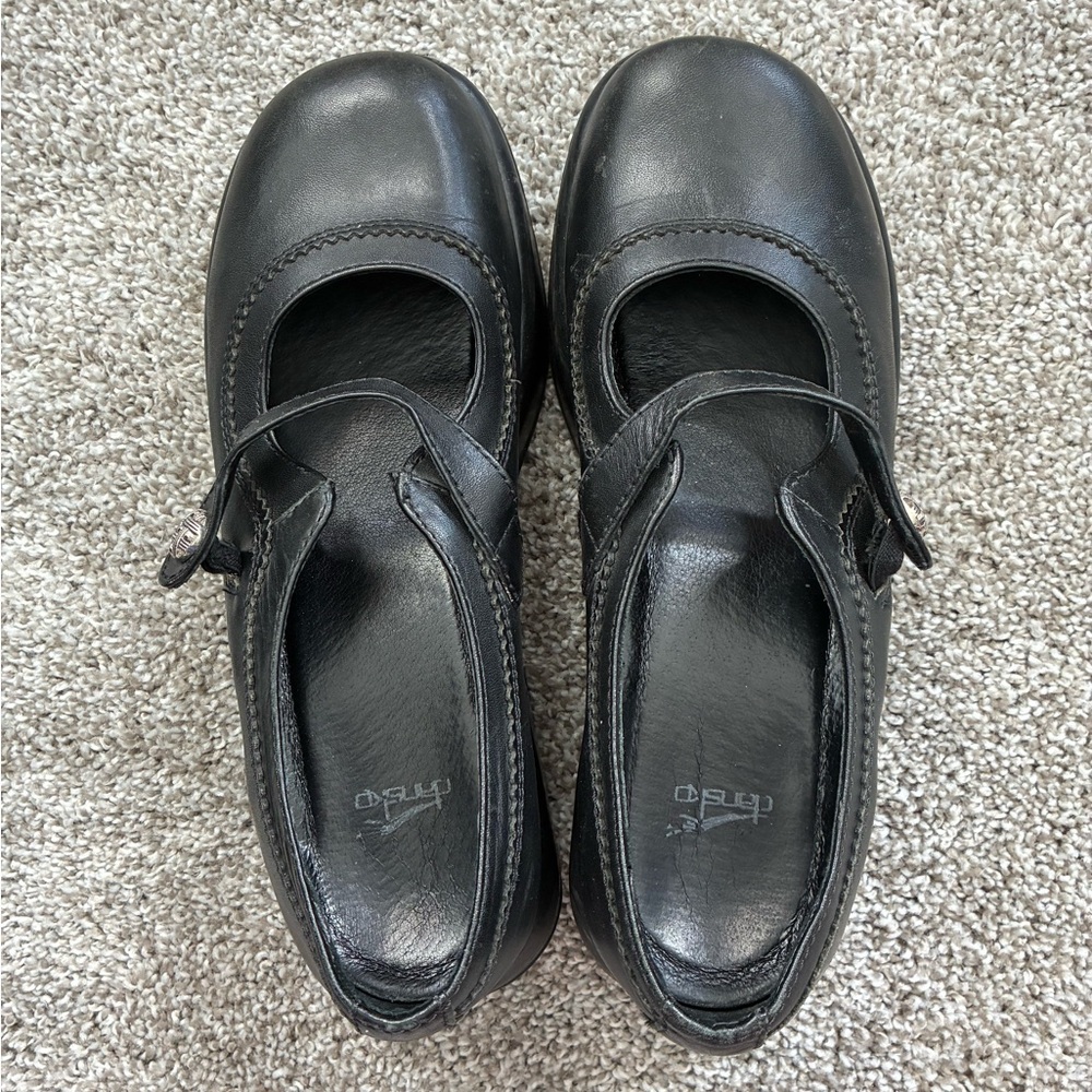 DANSKO Black Leather Mary Janes